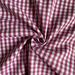 Tecido Tricoline Fio Tinto Xadrez Pequeno 9xm Vichy Roxo/Magenta 100% Algodão na internet