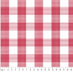 Tecido Tricoline Xadrez Gde 30xm Tinto Vichy Vermelho 100% Algodão na internet