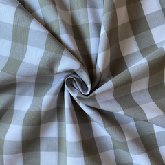 Tecido Tricoline Xadrez Gde 30xm Tinto Vichy Cinza 100% Algodão - comprar online