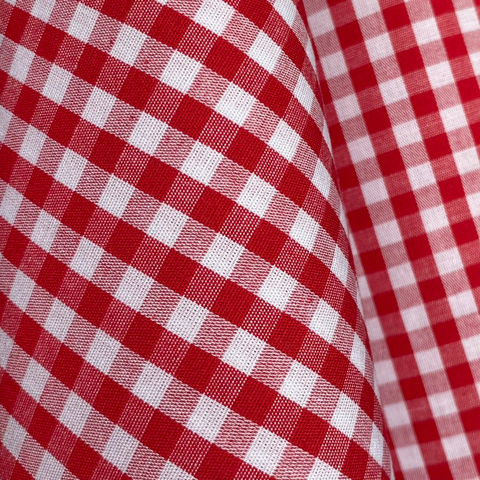 Tecido Tricoline Fio Tinto Xadrez Pequeno 9xm Vichy Vermelho 100% Algodão