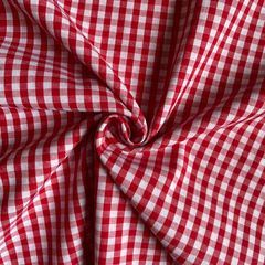 Tecido Tricoline Fio Tinto Xadrez Pequeno 9xm Vichy Vermelho 100% Algodão na internet