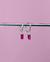 Argola pingente pink - comprar online
