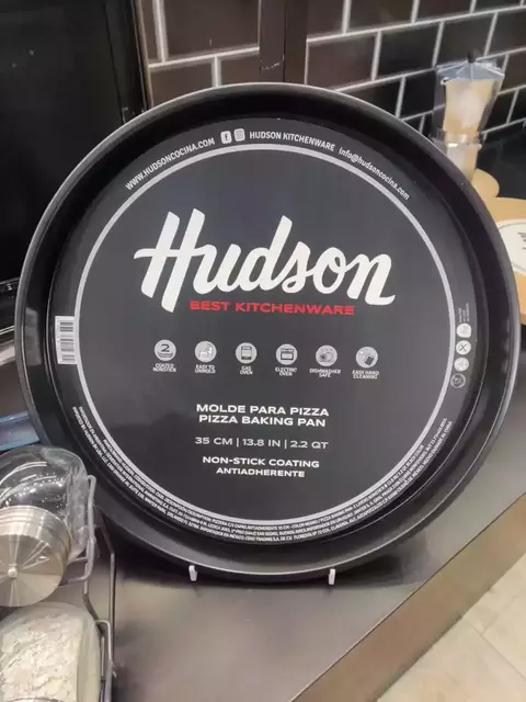 Pizzera Hudson Acero Al Carbono Negro Andtiadherente