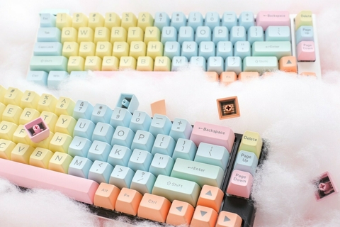 SET DE TECLAS DUCKY COTTON CANDY 108 TECLAS DOUBLE SHOT KEYCAP - tienda online