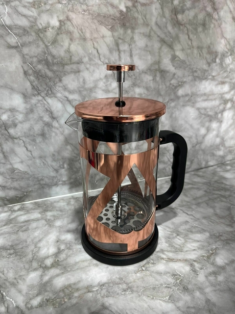 Cafetera Francesa Vidrio Acero Con Embolo 1lt
