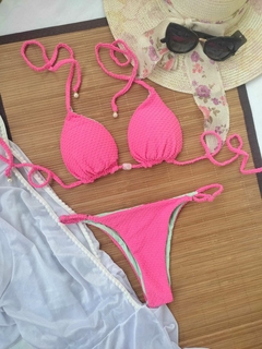Imagem do ÚLTIMAS PEÇAS!! Biquíni Aline Dupla Face Verde/Pink