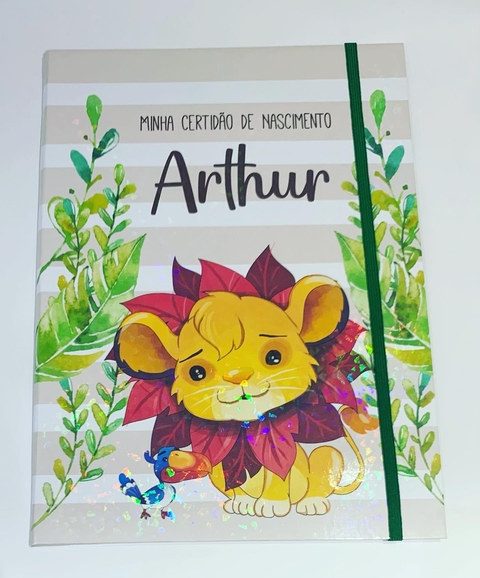 Porta Certidão de Nascimento - Rei Leão