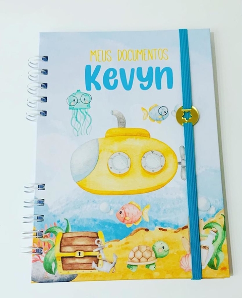 Porta-Documentos A5 - Fundo do Mar