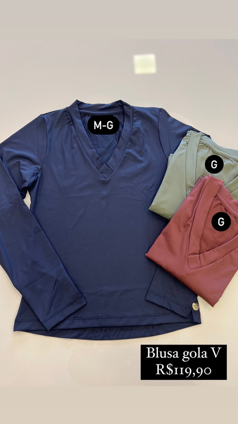 BLUSA V POLIAMIDA M/L