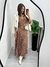 Vestido Longo Florido | Marrom - Empório Feminino