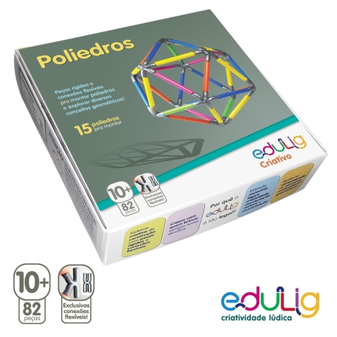 Quebra-cabeça Edulig Puzzle 3D Criativo Poliedros