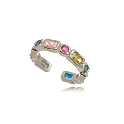 Anel Color Geométrico Regulável