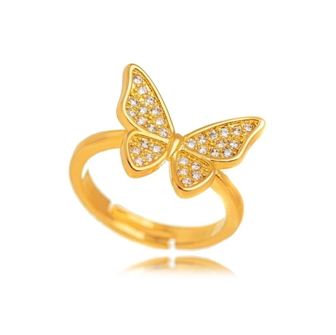 Anel Borboleta Micro Zircônia - comprar online