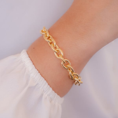 Pulseira Elos Cadeado Liso