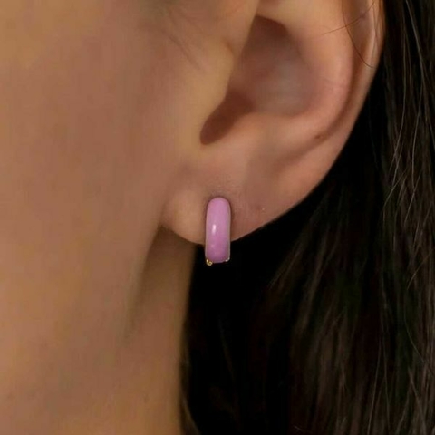 Argolinha com resina lilás