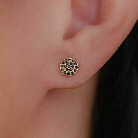 Brinco com Cristais Negros