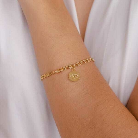 Pulseira Medalhinha Olho Grego