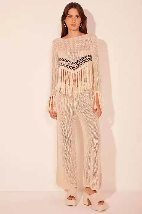 Calça Reta Arraia Bege