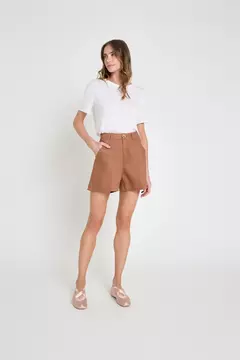 Shorts em linho - Mocha