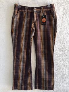 MOB - CALÇA XADREZ MARROM - 38