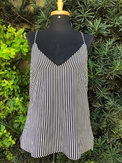 MARIA FILÓ - BLUSA DE ALÇA LISTRADA