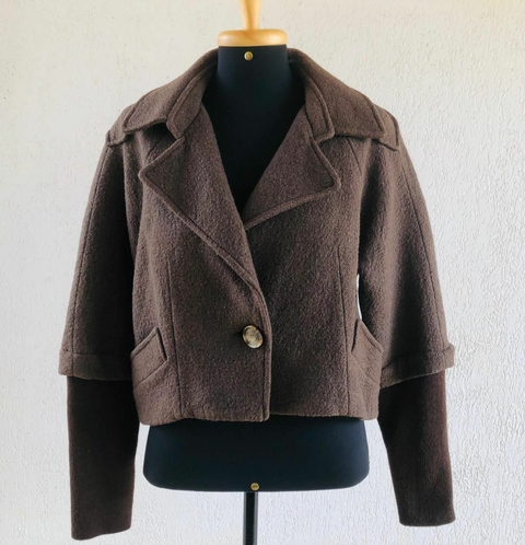 SHOULDER - CASAQUINHO CROPPED MARROM - 42