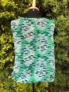 BANANA REPUBLIC - BLUSA VERDE ESTAMPADA - comprar online