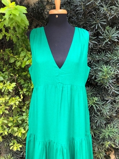 ESMERAL - VESTIDO MIDI VERDE - comprar online