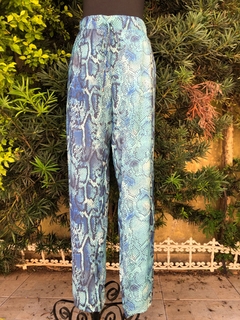 BANILA B - CALÇA ANIMAL PRINT AZUL - G - comprar online
