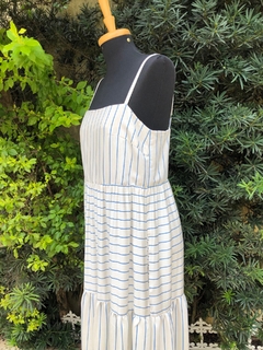 ESMERAL - VESTIDO BEGE COM LISTRAS - G na internet