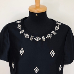 TORY BURCH - BLUSA PRETA APLICAÇÕES - P - comprar online
