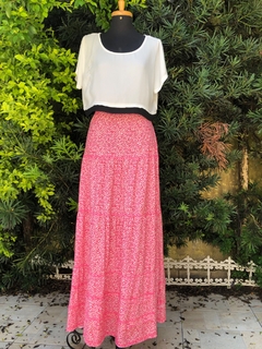 LETÉ - SAIA ANIMAL PRINT ROSA - M - comprar online