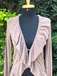 ZARA - CASAQUINHO TRICOT MARROM - P - comprar online