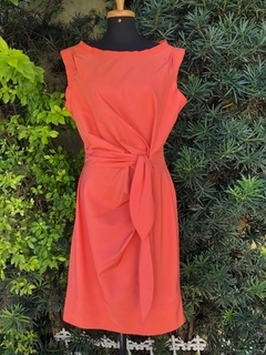 DIANE VON FURSTENBERG - VESTIDO LARANJA LISO - M