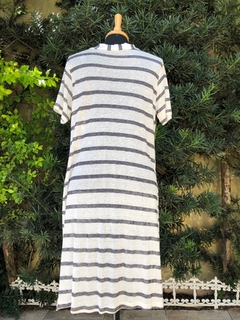 SEM MARCA - CASAQUINHO LONGO LISTRADO - Maria Madame Desapegos - Multimarcas e Luxo!