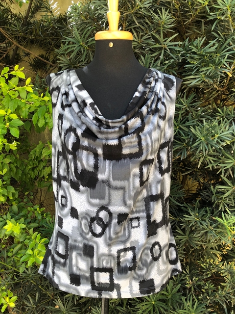 CALVIN KLEIN - BLUSA REGATA QUADRICULADA
