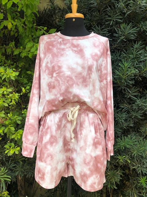 SEM MARCA - CONJUNTO MANCHADO MARROM