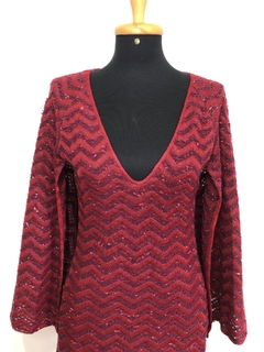 CECÍLIA PRADO - VESTIDO TRICOT BORDÔ - M - comprar online