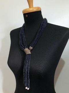 SEMIJOIA TURCA - COLAR ZIRCÔNIA AZUL - comprar online