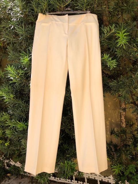 CHRISTIAN DIOR - CALÇA ALFAIATARIA AMARELO CLARO - G