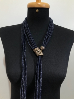 SEMIJOIA TURCA - COLAR ZIRCÔNIA AZUL na internet