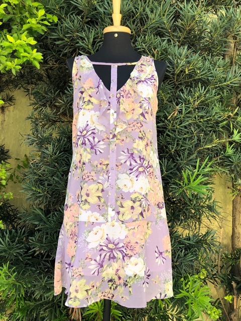 FARM - VESTIDO LILÁS FLORAL