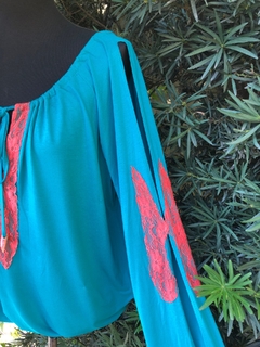 ROSA CHÁ - BLUSA VERDE FENDAS - M na internet