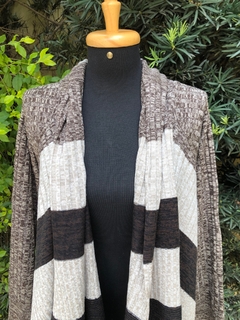 SEM MARCA - CASACO TRICOT LISTRADO - M - comprar online