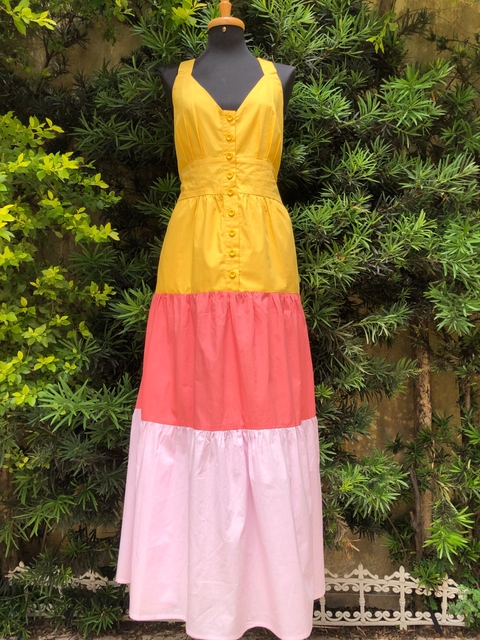 TALITA KUME - VESTIDO COLOR BLOCK - 38