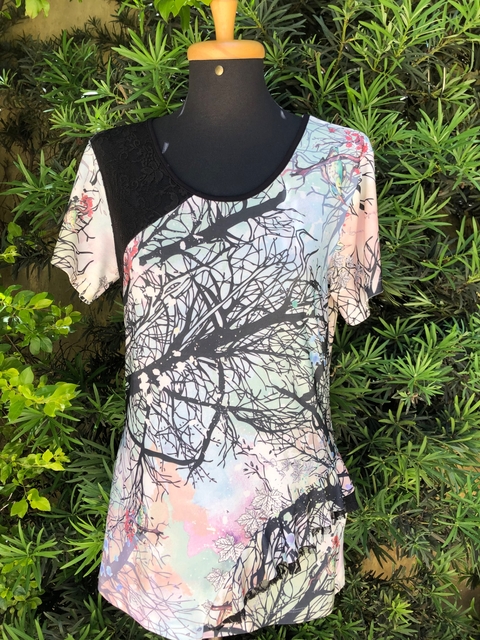 LUÍSA AGUIAR - BLUSA ESTAMPA GALHOS - M