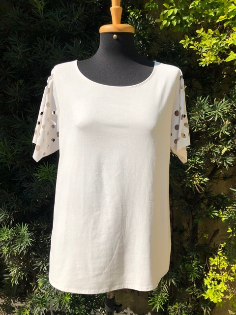 DONDOCA - BLUSA BRANCA SUEDE
