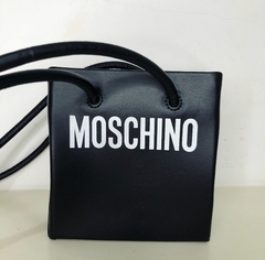 MOSCHINO - BOLSA TOTE MINI PRETA na internet