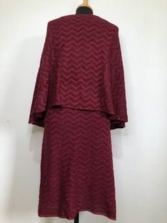 CECÍLIA PRADO - VESTIDO TRICOT BORDÔ - M - loja online