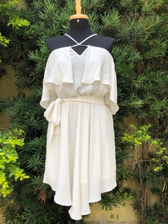 MORENA ROSA - VESTIDO OFF WHITE - P